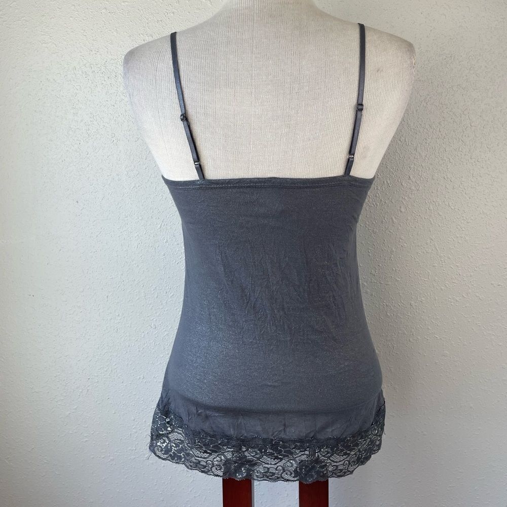Vanity Gray Lace Trim Camisole - Picture 5 of 7
